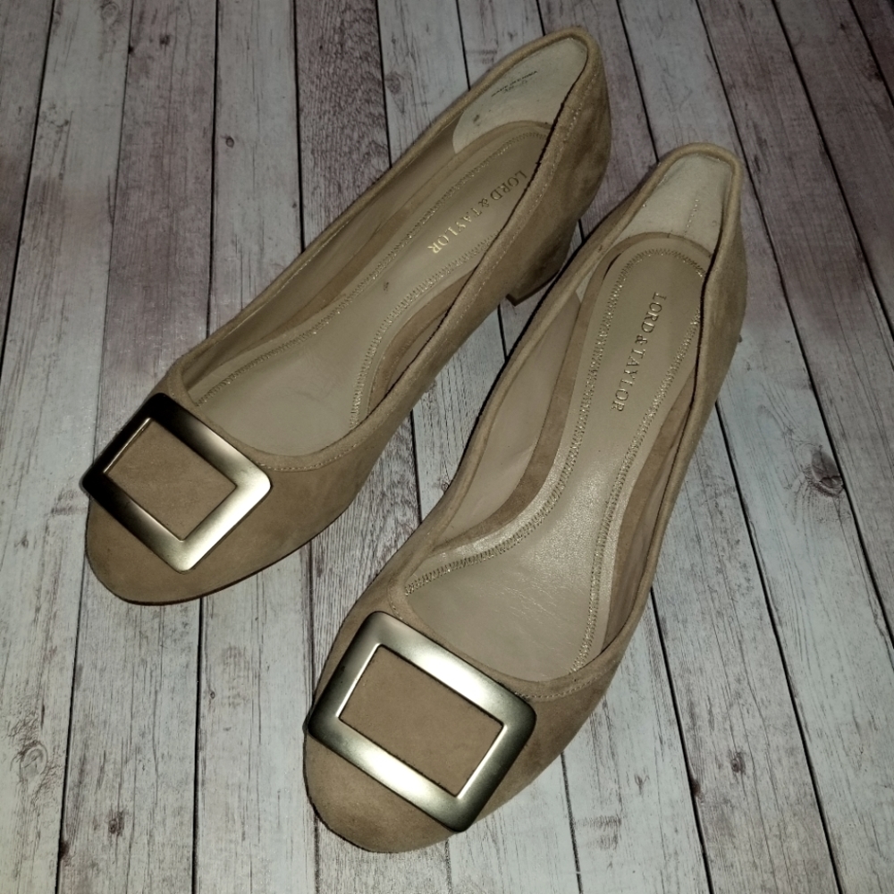 Lord and Taylor suede ballerina flats size 8.5